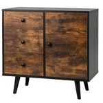 Topbuy Storage Cabinet With 3 Drawers And Door Industrial Wood Accent. Fixed Price $86.99.