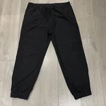 Moncler Debossed Logo Leg Black Sweatpants 46 100% Authentic. Fixed Price $168.18.