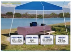 10X10 Pop Up Canopy Tent Blue Slant Leg Steel Frame UV50+ W/ Bag Wheels. Fixed Price $149.99.