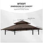 Fire-retardant Grill Gazebo Canopy Brown. Fixed Price $63.19.