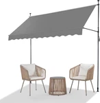 Retractable Patio Awning 118"X118" With Uv Protection - Gray, 47" Roll Out. Fixed Price $126.99.