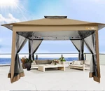 Hoteel 12'X12' Pop Up Gazebo Patio Outdoor Canopy Tent With Mosquito Nettings. Fixed Price $139.99.