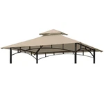 Ontheway 5FT X 8FT Double Tiered Replacement Canopy Grill Bbq Gazebo Roof Top.... Fixed Price $42.27.