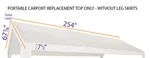 Impact Canopy 10X20 Portable Carport Garage Storage Tent Replacement Top Only. Fixed Price $86.95.