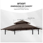 Uv Protected Brown Gazebo Replacement Canopy. Fixed Price $66.31.