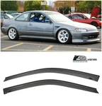 For 92-95 Honda Civic Coupe Jdm Smoke Tinted Side Window Visors Rain Guard Eg. Fixed Price $26.99.