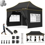 10X15 Pop Up Canopy Heavy Duty With 4 Sidewalls, Waterproof Party Tent, .... Fixed Price $353.68.