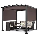 Patiojoy 10' X Pergola Gazebo Sun Shade Shelter W/retractable Canopy. Fixed Price $559.99.