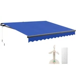 Co-z 14 X 10 Ft Blue Electric Retractable Awning For Patio With Wind Sun Sensor. Fixed Price $599.99.
