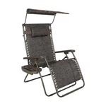 Bliss Hammocks 33" Wide Xxl Zero Gravity Outdoor Lounge Chair W/ Canopy, Brown. Fixed Price $134.00.