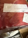 Pottery Barn Replacement Umbrella Canopy Rectangular Jockey Red Sunbrella In Box. Fixed Price $224.99.
