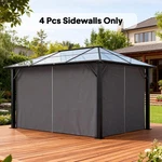 Outsunny 10' X 13' Universal Gazebo Curtains, 4 Panels, Grey. Fixed Price $69.45.