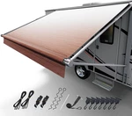 Heavy Duty Rv Awning Fabric Replacement 16' Sand Brown Fade With Accessories. Fixed Price $183.99.