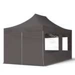 Toolport Pop Up Canopy 10X15 Ft Portable Gray 4 Sidewalls Steel New Clearance. Fixed Price $248.00.