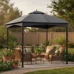 Replacement Gazebo Canopy Top 10X12 For Lowe's Allen Roth Elegance. Fixed Price $160.10.