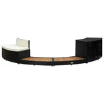 Solid Acacia Wood Spa Surround Black Poly Rattan Entrance Step Hot Tub Vidaxl. Fixed Price $526.99.