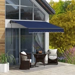 Outsunny 8' X 6.5' Patio Retractable Awning Sunshade Shelter, Blue. Fixed Price $144.99.