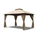 Outsunny 10'X13' Canopy Tent Folding Double Roof Netting Carry Bag Patio Gazebo. Fixed Price $319.99.