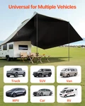 Vehicle Awning, Large 10' X 7' Shade Coverage Car Side Campers. Fixed Price $115.02.