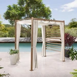 Better Homes & Gardens Outdoor Gazebo Pergola With Retractable Privacy Curtains. Fixed Price $329.96.