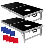 4 X 2FT Foldable Aluminum Bean Bag Toss Cornhole Game Set Boards W/case Ez. Fixed Price $64.59.