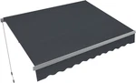 10X8FT Dark Grey Manual Retractable Patio Awning Sunshade Canopy. Fixed Price $493.99.