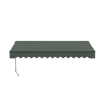 Aleko Retractable Home Patio 13 X 10 Feet Awning Green Canopy Black Frame. Fixed Price $276.75.