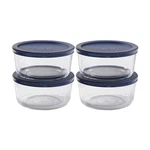 Anchor Hocking Snugfittm Round Food Storage Containers With Lids 4 Cup, Navy. Fixed Price $34.92.