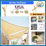 Beige Sun Shade Sail 10X10X14 Ft Uv Water-resistant Fabric For Patio Carport. Fixed Price $40.11.