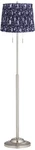 Abba 65"H Brushed Steel W/ Deep Blue Shade Twin Pull Chain Floor Lamp. Fixed Price $178.95.