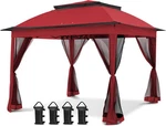 Coos Bay 11X11 Pop Up Gazebo With Mesh Netting, Instant Outdoor Canopy Tent, Wat. Fixed Price $230.99.