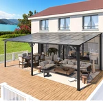 Wall Mounted Pergola Gazebo Lean To Metal Awning For Patio Deck. Fixed Price $644.99.