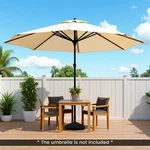 Fillable Umbrella Base W/ Shell Texture 3 Coupler Sizes For Lawn Poolside Garden. Fixed Price $43.99.