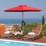 Domi 7.5FT Patio Umbrella W/push Button Tilt And Crank For Deck Porch Brick Red. Fixed Price $45.99.