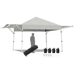 Patiojoy Pop Up Gazebo Tent 17'X10' Adjust Dual Half Awnings Folding Grey. Fixed Price $179.99.