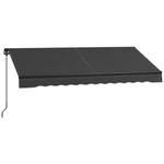 10' X 8' Manual Retractable Patio Awning Sun Shade Uv Resistant Dark Gray. Fixed Price $182.99.