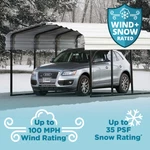 Arrow Storage Products Steel Carport 12X20X07 12X24X7 12X29X7 White Grey. Fixed Price $1499.99.
