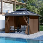 10X13 Ft Outdoor Gazebo Curtains, 4 Panels Waterproof Privacy Sidewall Replaceme. Fixed Price $143.99.