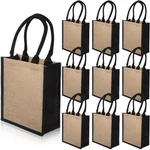 Saintrygo 10 Pcs Burlap Tote Bags Gift With Handles Reusable Beach. Fixed Price $56.61.