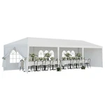 10'X30' Party Tent White Wedding Gazebo Canopy Shelter W/removable Sidewall. Fixed Price $111.19.