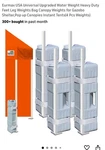 Eurmax 4-PC Pop Up Canopy Tent Accessory Universal Bottle Weight FEET(B601). Fixed Price $78.99.