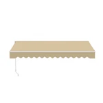 Aleko Sand Retractable Patio Awning 12 X 10 Ft Water-resistant Deck Sunshade. Fixed Price $261.75.