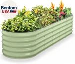 Raised Garden Bed, Metal Galvanized Steel Oval 8X2X1.5 Ft With 18-INC. Fixed Price $144.86.