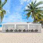 10'X30' Canopy Tent Party Wedding Garden Gazebo Outdoor, Waterproof With 8 Walls. Fixed Price $123.98.