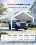 Vevor Carport Replacement Canopy, 12 X 20 Ft Potable Garage Tent Top Tarp, Uv-re. Fixed Price $89.95.