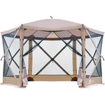 Pop Up Gazebo Screen House Tent 11.5 Ft Brown Camping Canopy Ever Advanced 8-10. Fixed Price $259.99.