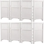 Suncast Outdoor Patio Garden 8 Panel Yard Screen Enclosure Gated Fence, White. Fixed Price $239.98.