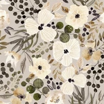 18"X236" Boho Cream/brown Daisy Flower Peel And Stick Self Adhesive Wallpaper.... Fixed Price $48.36.
