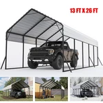 13 X 26 Ft Metal Carport Outdoor Heavy Duty Steel Shelter Garage For Boats Truck. Fixed Price $1042.99.