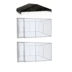 Lucky Dog 10' X Chain Link Kennel (2 Pack) & Waterproof Cover. Fixed Price $1023.99.